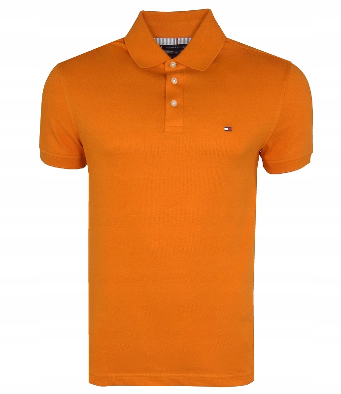 Tommy Hilfiger pánské polo, Slim, oranžové, Xs