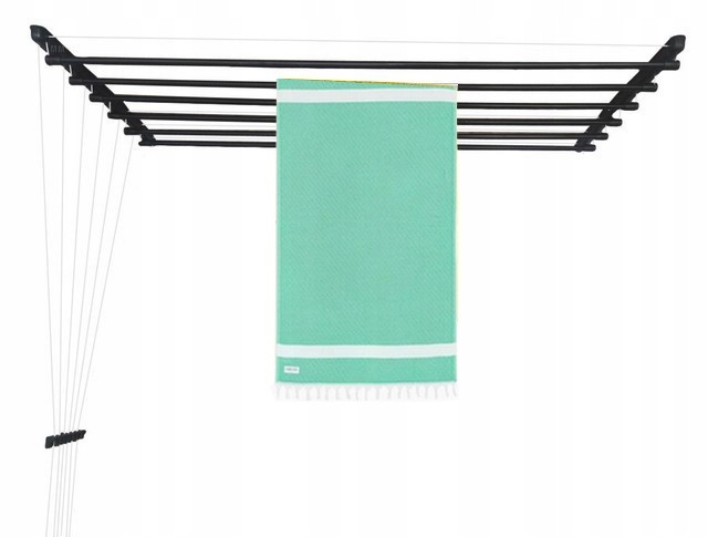 Levně Sušák Stropní Koupelna Balkon 140 Cm 6pr Černá