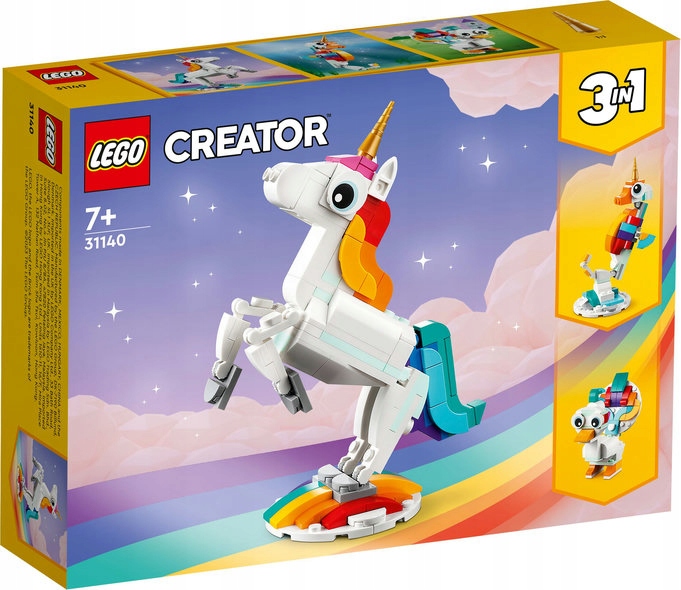 

Lego Creator Magiczny jednorożec 3w1 31140