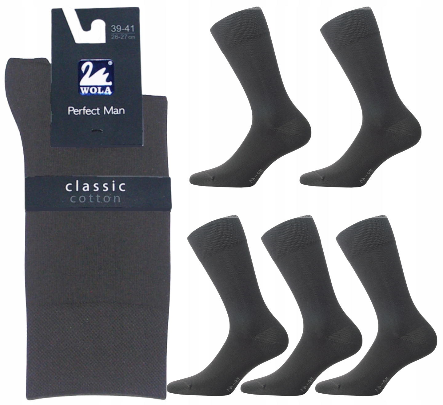 

Skarpety bawełniane 5PAR Perfect Man 45-47 grafit