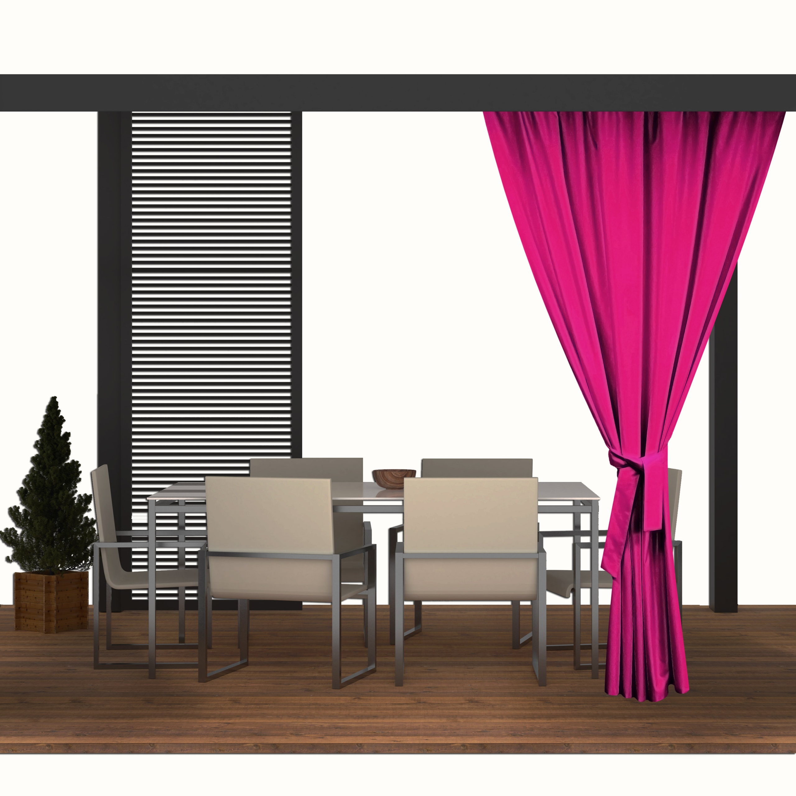 

Zasłony Ogrodowe do Altany 155x220 tunel różowe