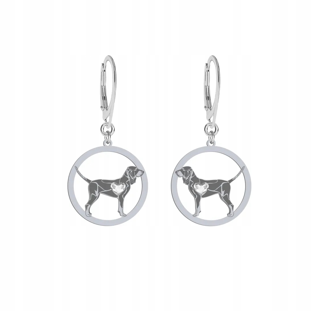 Stříbrné Náušnice s malým gaskoňským honičem 925 Šperky pro ženy Gravírování