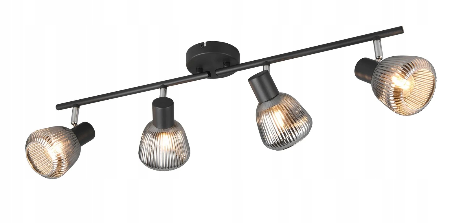 Čierna nastaviteľná nástenná stropná lampa 4xE14 Tarifa Trio