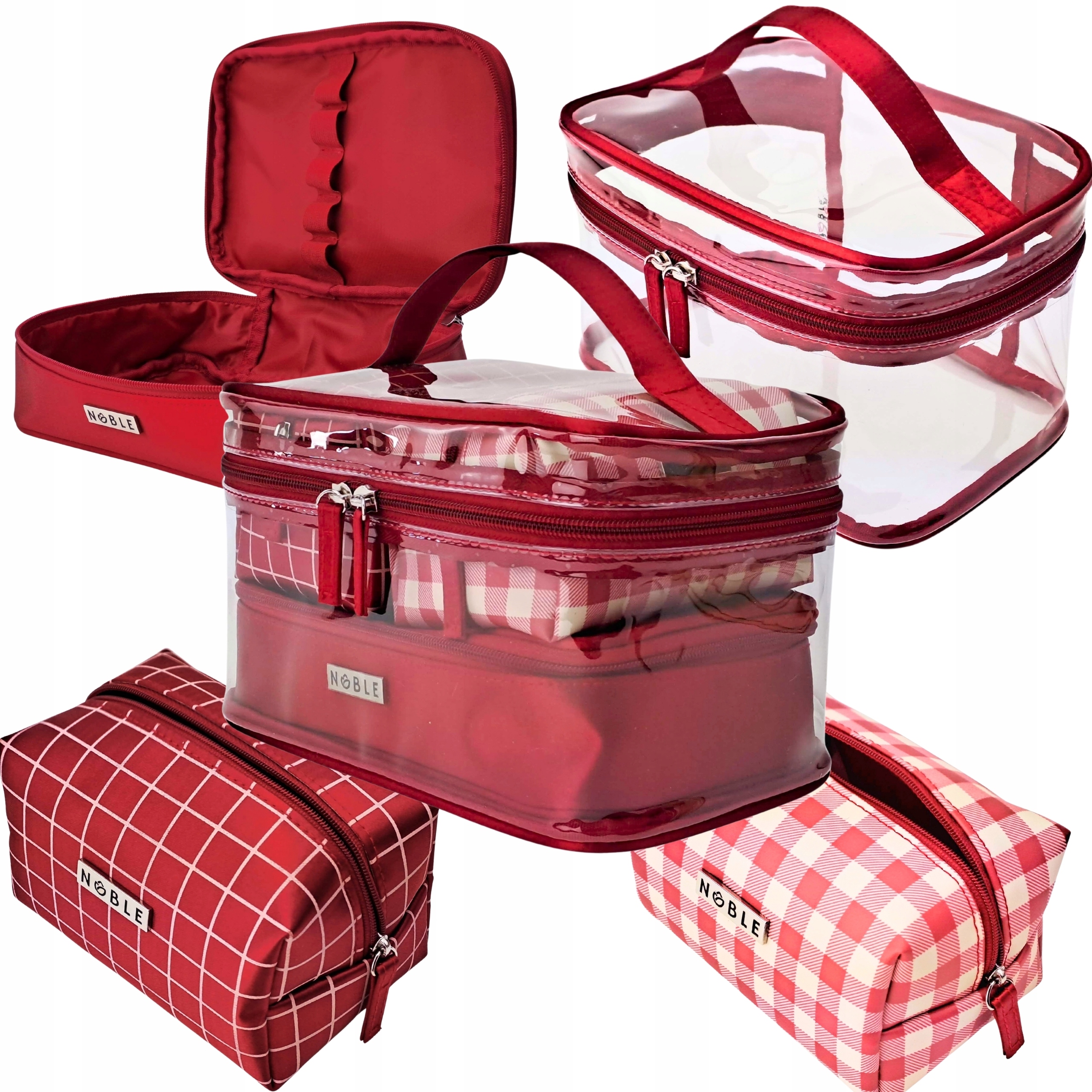 Sada kosmetických organizérů na cesty 4x Dámská kosmetická taška Noble