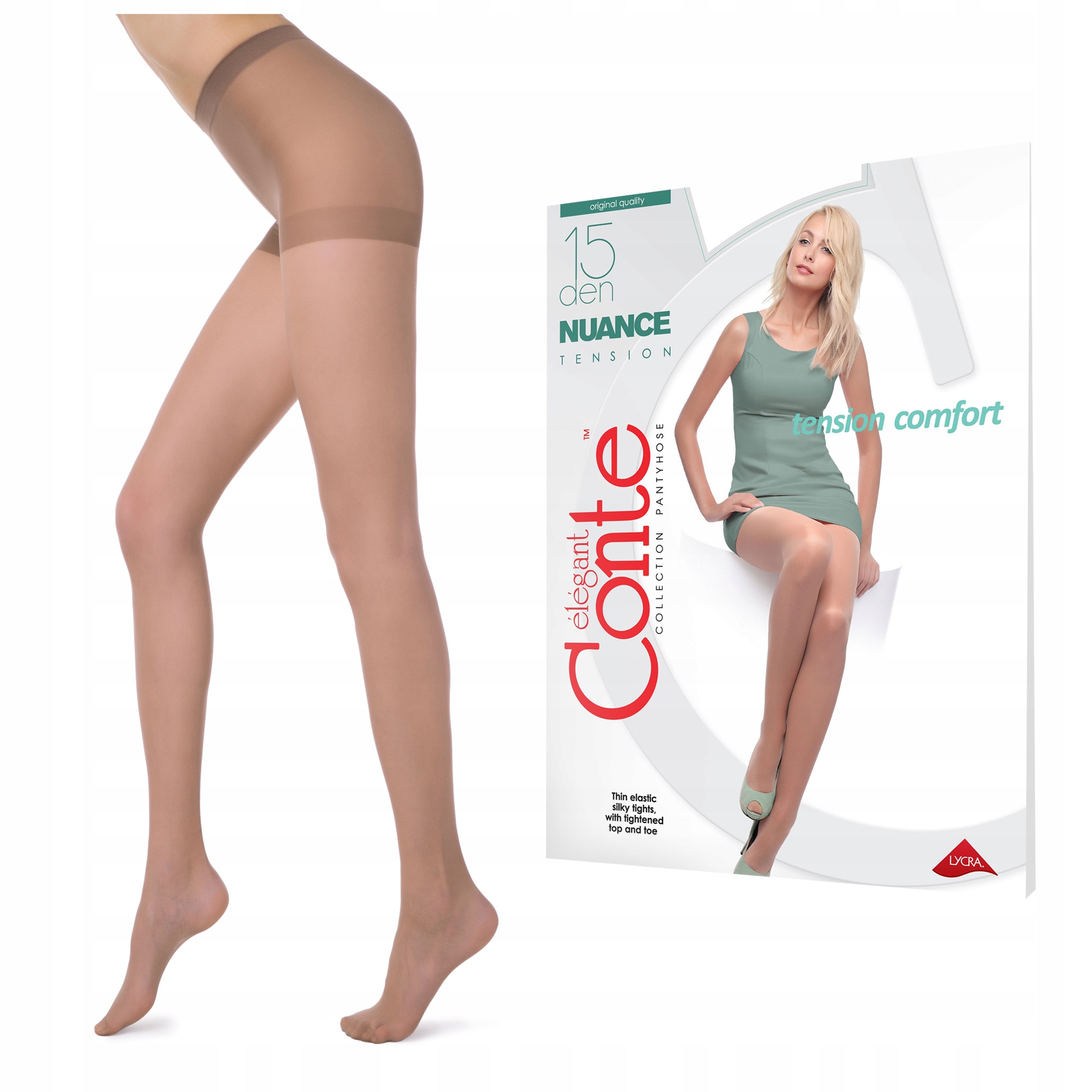 

Rajstopy Lycra Conte Nuance 15 den Natural 3 mat