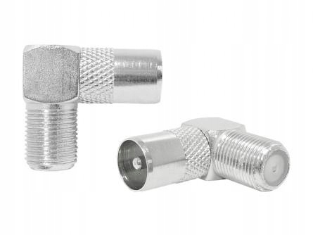 Złącze kątowe Antenowy Wtyk - F Gniazdo Marka Lexton