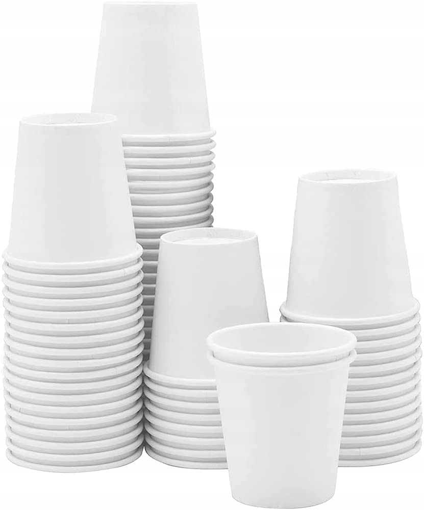 

100x Kubki Papierowe Do Kawy Herbaty Białe 280ml