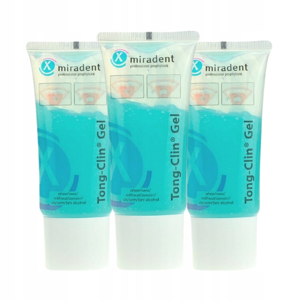 3x Miradent Tong Clin Żel Do Czyszczenia Języka
