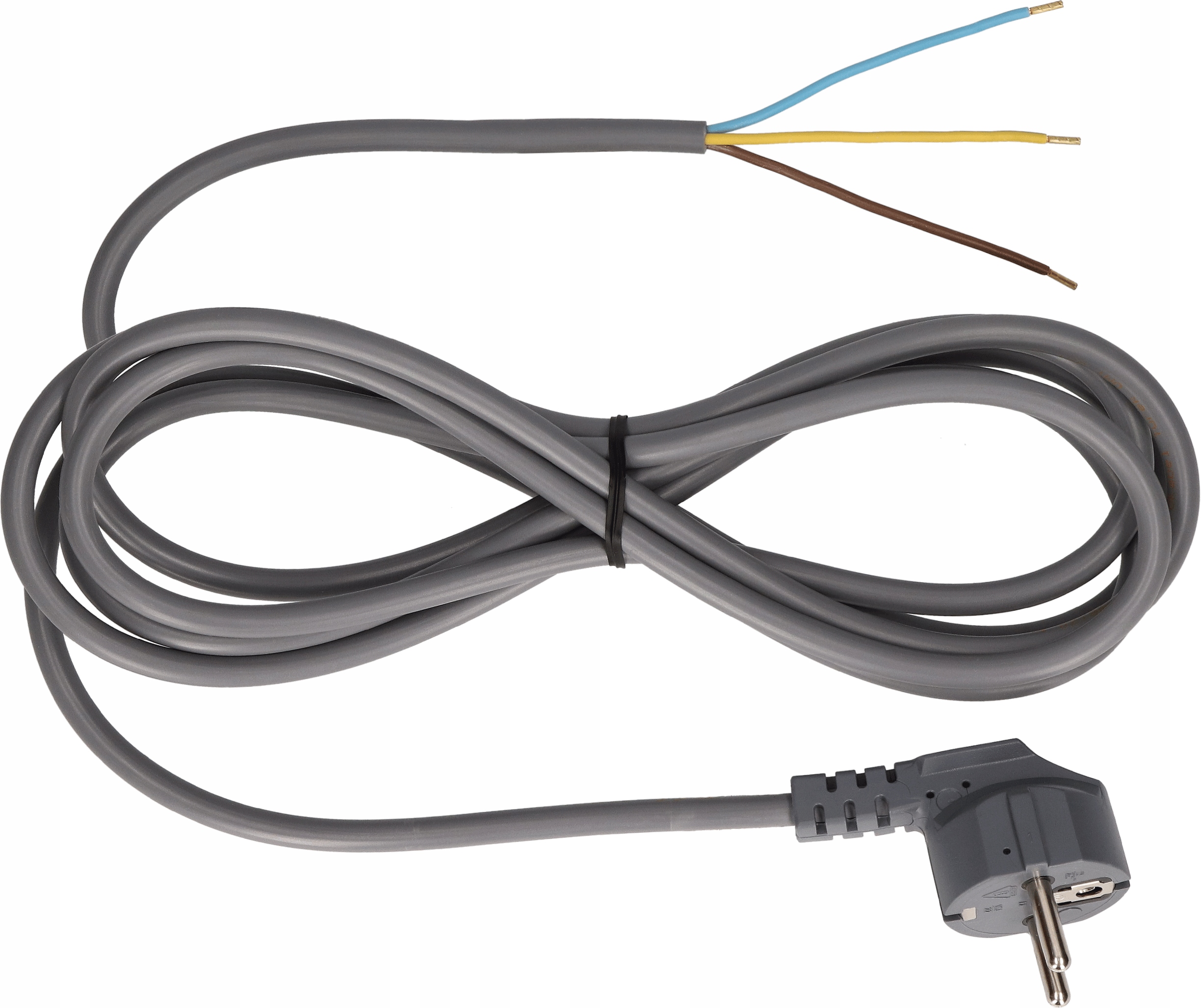 

Przewód Kabel z wtyczką kątową 3x1 10m grafit