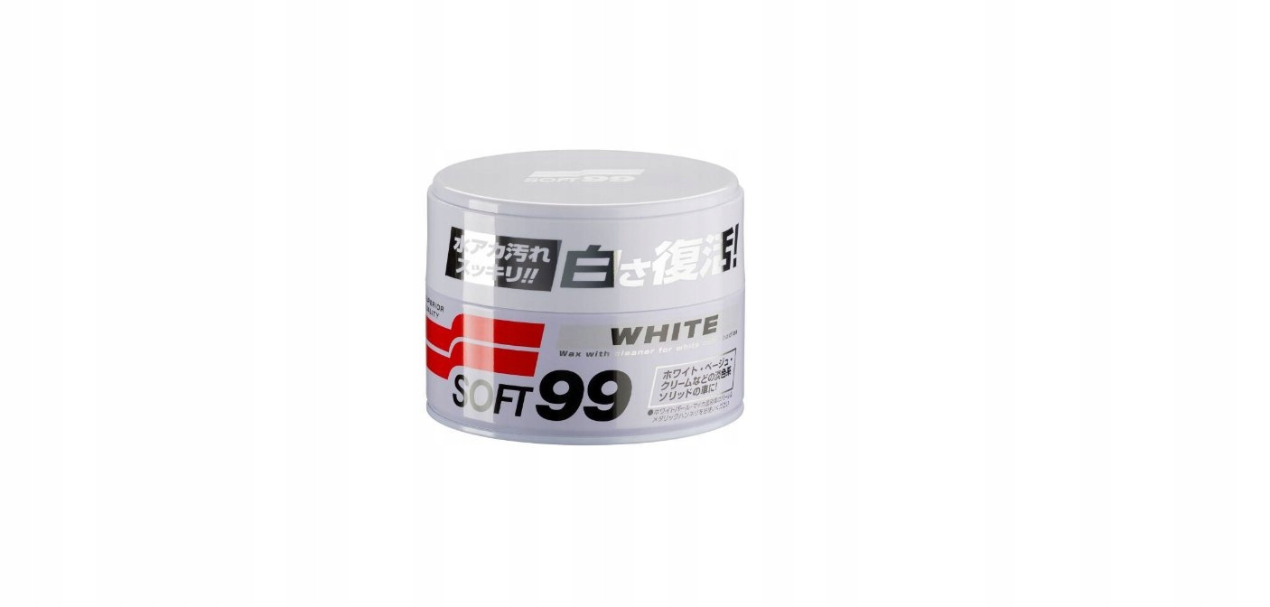 SOFT99 WHITE SOFT WAX 350g WOSK TWORZY POWŁOKĘ HYD