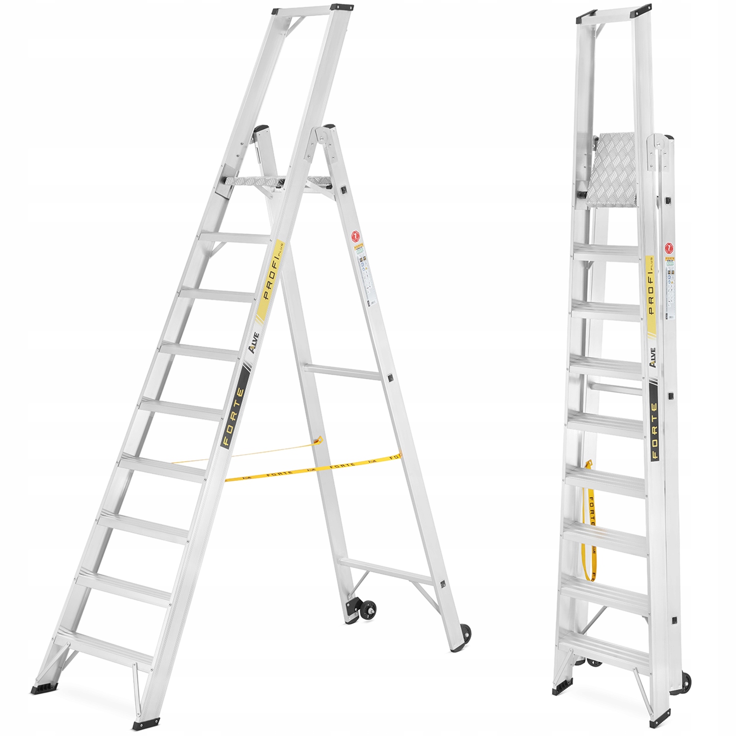 Žebřík hliníkový skladový žebřík Aloss 9309 3,90 m