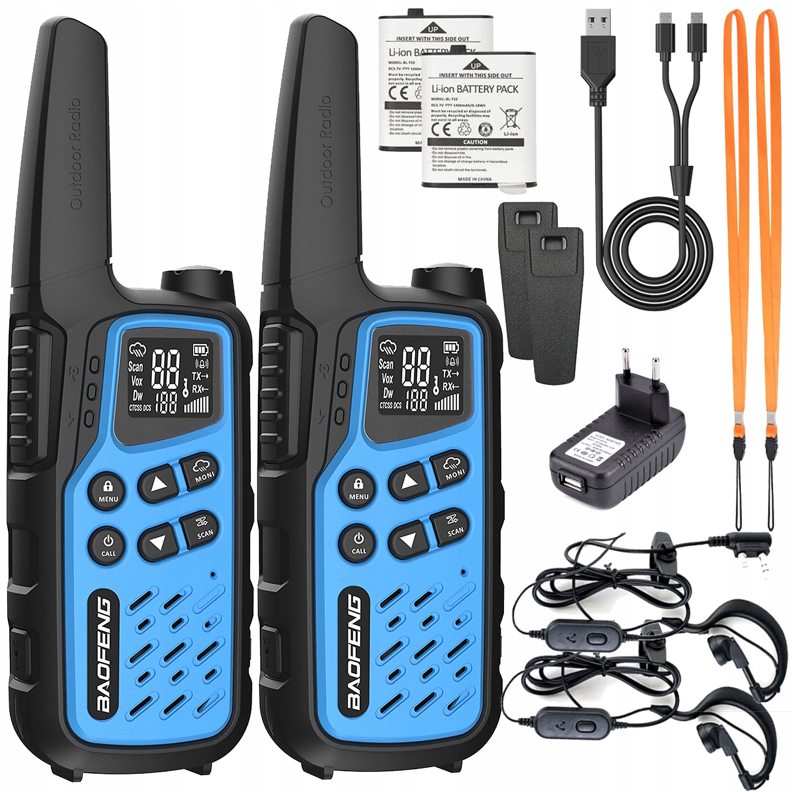 BAOFENG KRÓTKOFALÓWKA WALKIE TALKIE PMR PODKANAŁY