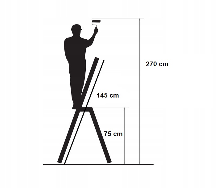 DRABINY DRABINA WOLNOSTOJĄCA ALUMINIOWA Z PÓŁKĄ Marka inna