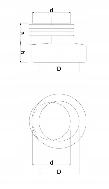 ZŁĄCZE MIMOŚRODOWE SKOŚNE GUMOWE DO WC 110 Marka Hydroland