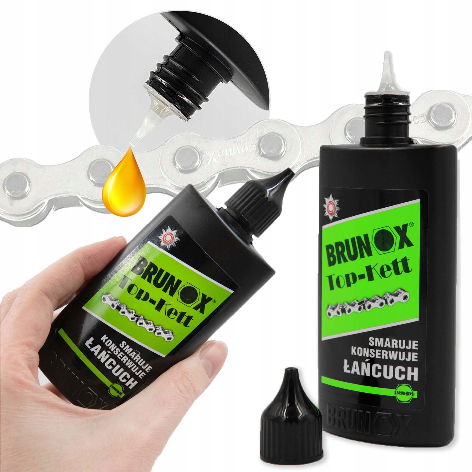Smar olej oliwka do łańcucha rowerowego i przerzutek Brunox Top Kett 100 ml Stan opakowania oryginalne
