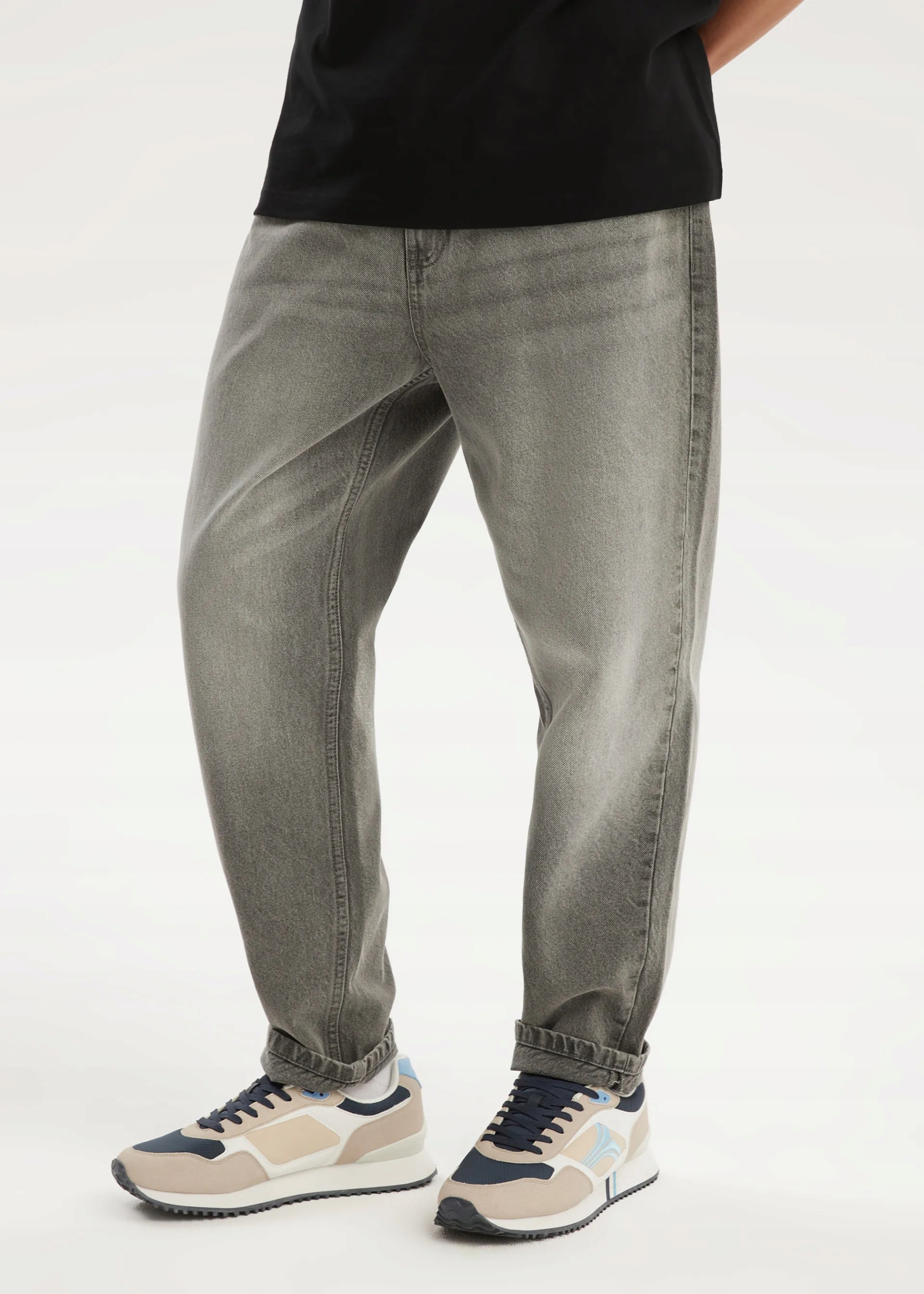 Spodnie męskie jeansy regular fit Diverse Kris Szary 34/32