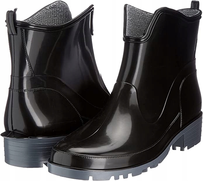 Kalosze krótkie za kostke czarne niskie czarne 39