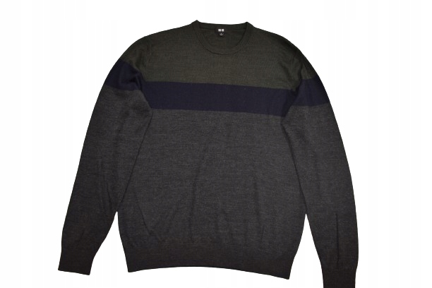 MĘSKI SWETER UNIQLO 100%MERINO WOOL ROZ.L
