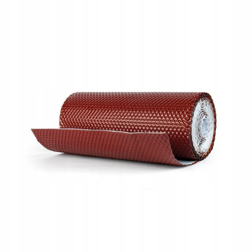 Komínová Páska 3D Hliníková rýhovaná Ral 8012 Kasztan 5 m