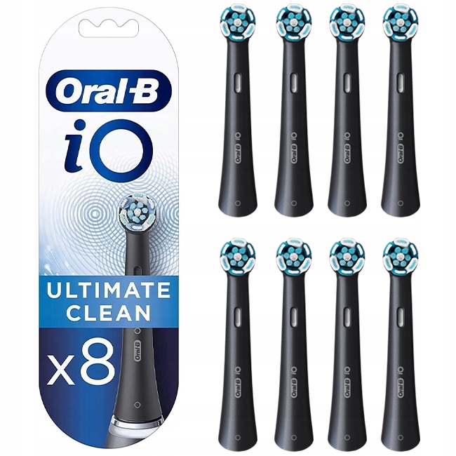 8x Końcówka do szczoteczki magnetycznej Oral-b iO Ultimate Clean Black