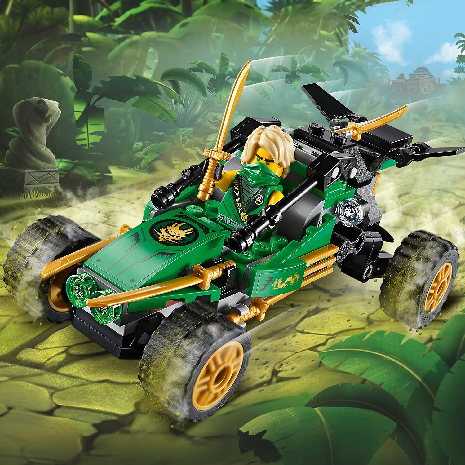 LEGO Ninjago Dżunglowy ścigacz 71700 Pojazd Zielonego Ninja