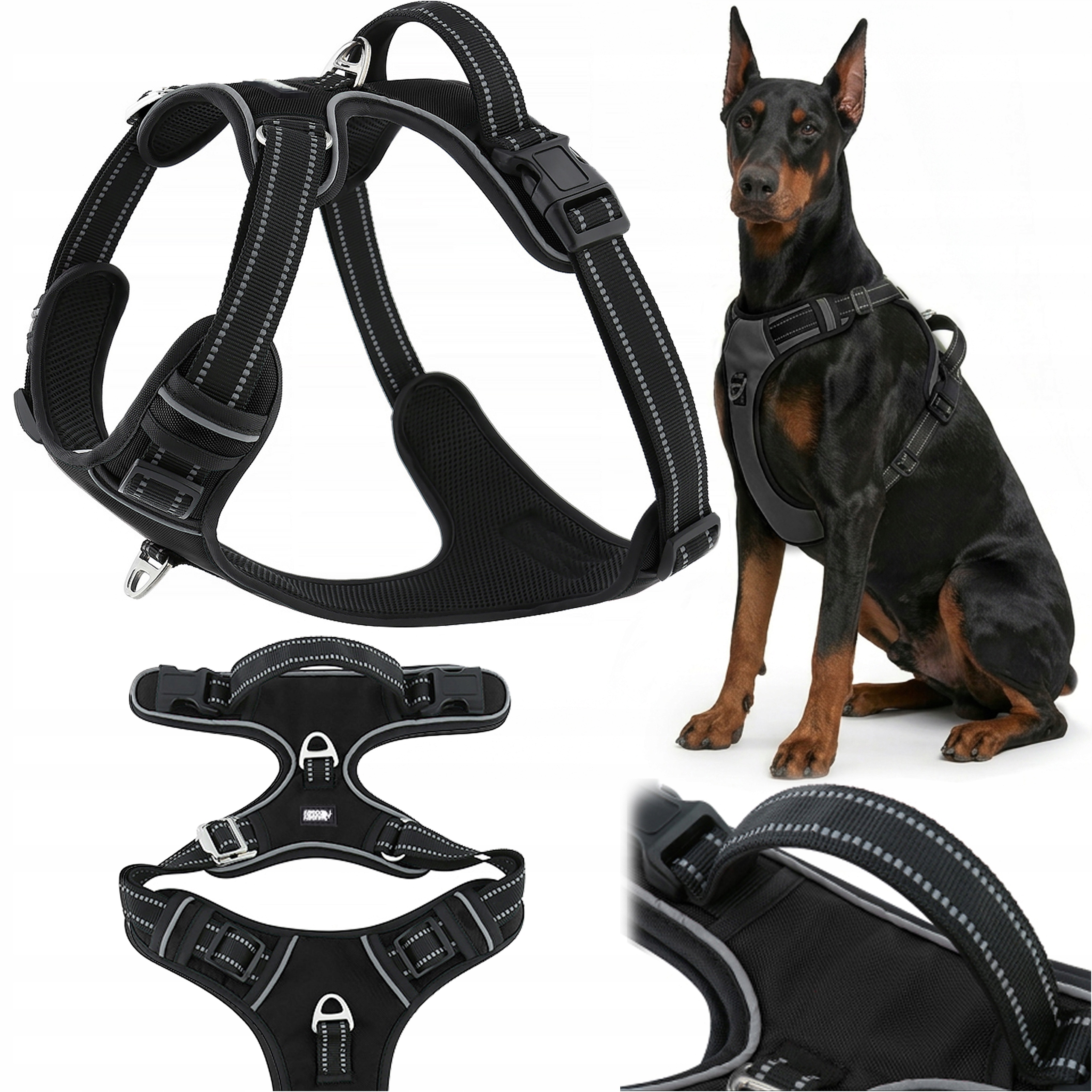 Szelki dla psa guard mocne typu guard easy walk Huggy Doggy owczarek XL