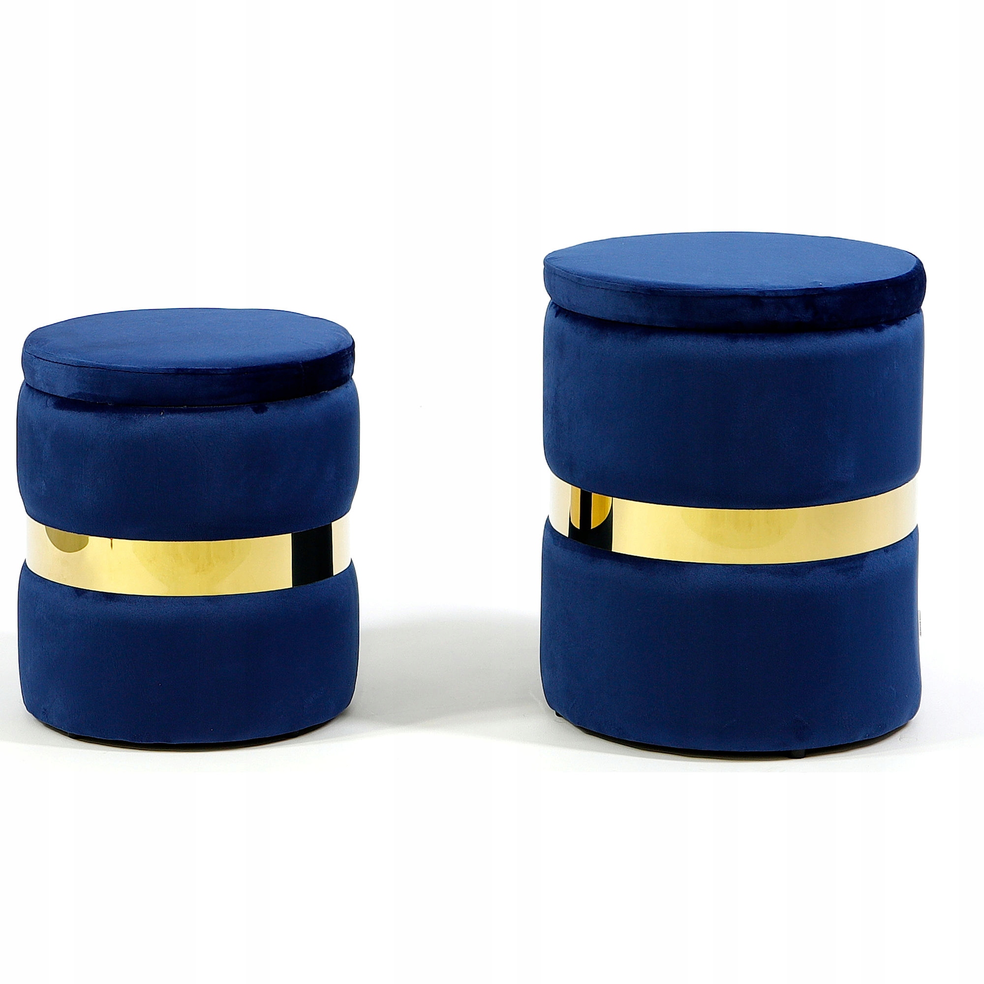 Pufa Welurowa Granatowa Welur 35cm Marka Messa Home