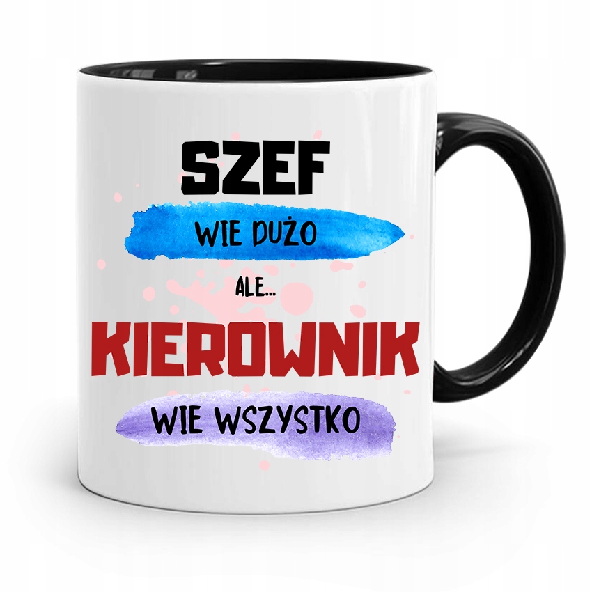 

Kubek Czarny Dla Kierownika Kierownik Wie Wszystko