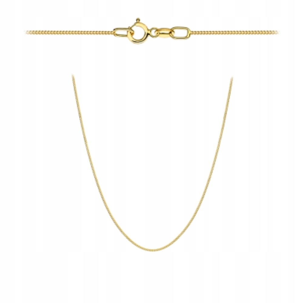 Řetízek U Krku Zlatý Ryzost 375 Pancíř Lehký Tenký Krátký 40 CM