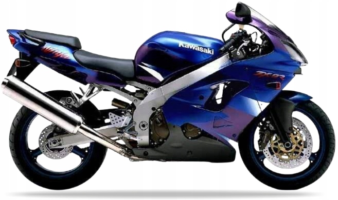 Samolepky Na Motocykl Juula Pro Kawasaki Zx 9R 2000 Modré E1