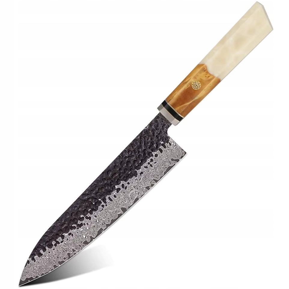 Damaškový kuchynský nôž Airi Chef/Biela KP-37359