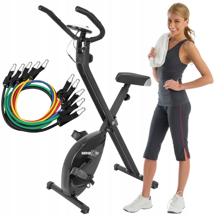 

Rower Treningowy Stacjonarny z Komputerem + Gumy