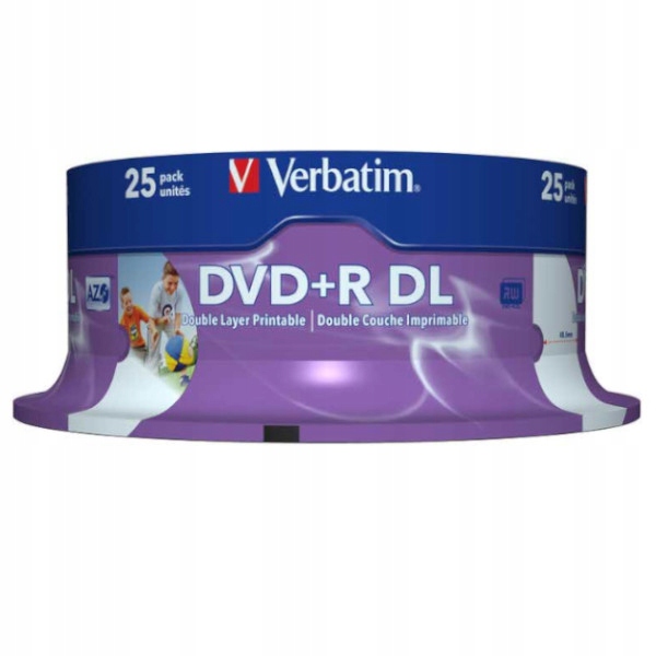 

Płyta Verbatim Dvd+r (8x) 8,5GB DoubleLayer Cb 25