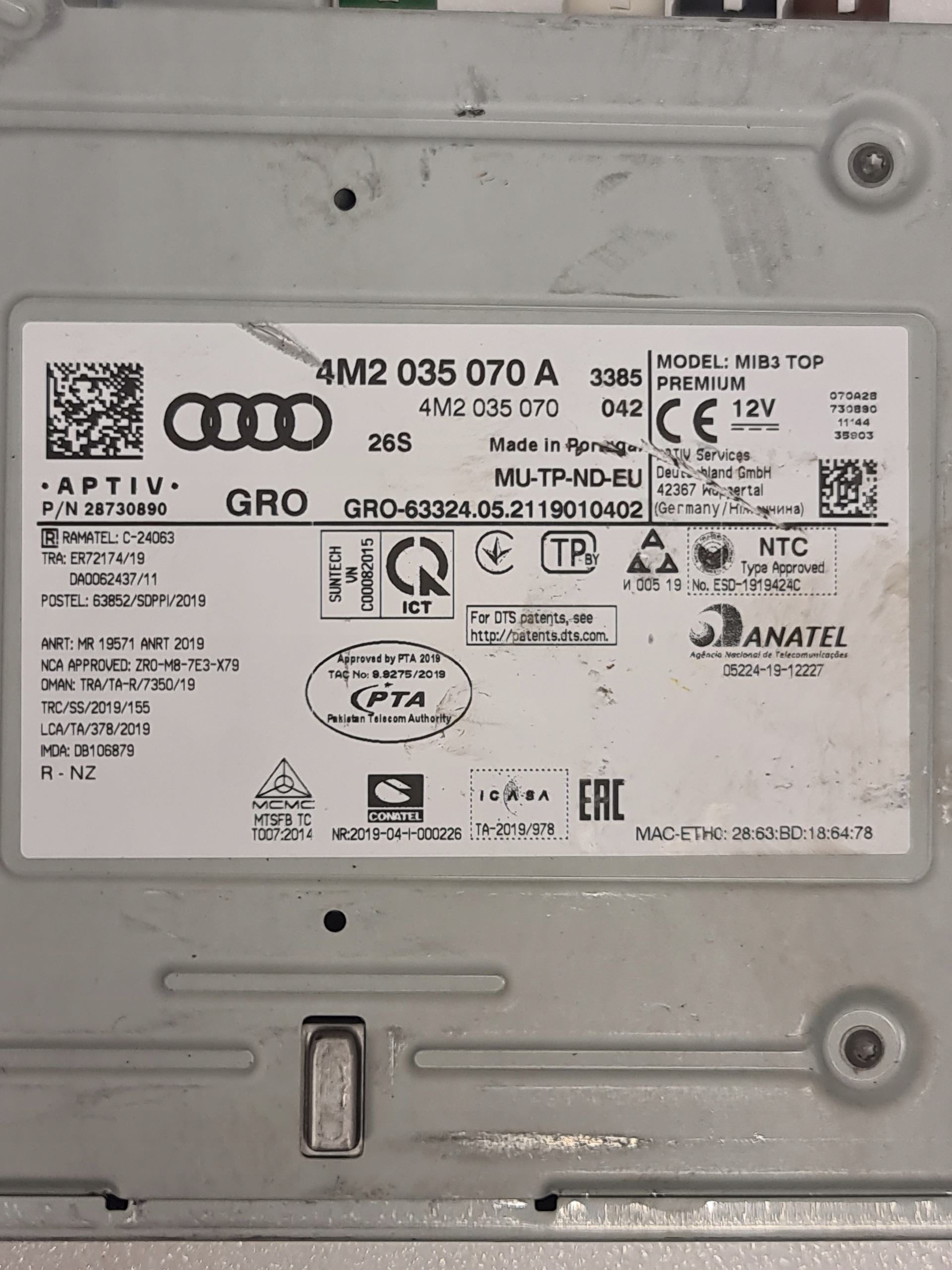 Audi 4N 4A 4M Nawigacja Multimedia MIB3 TOP Premium