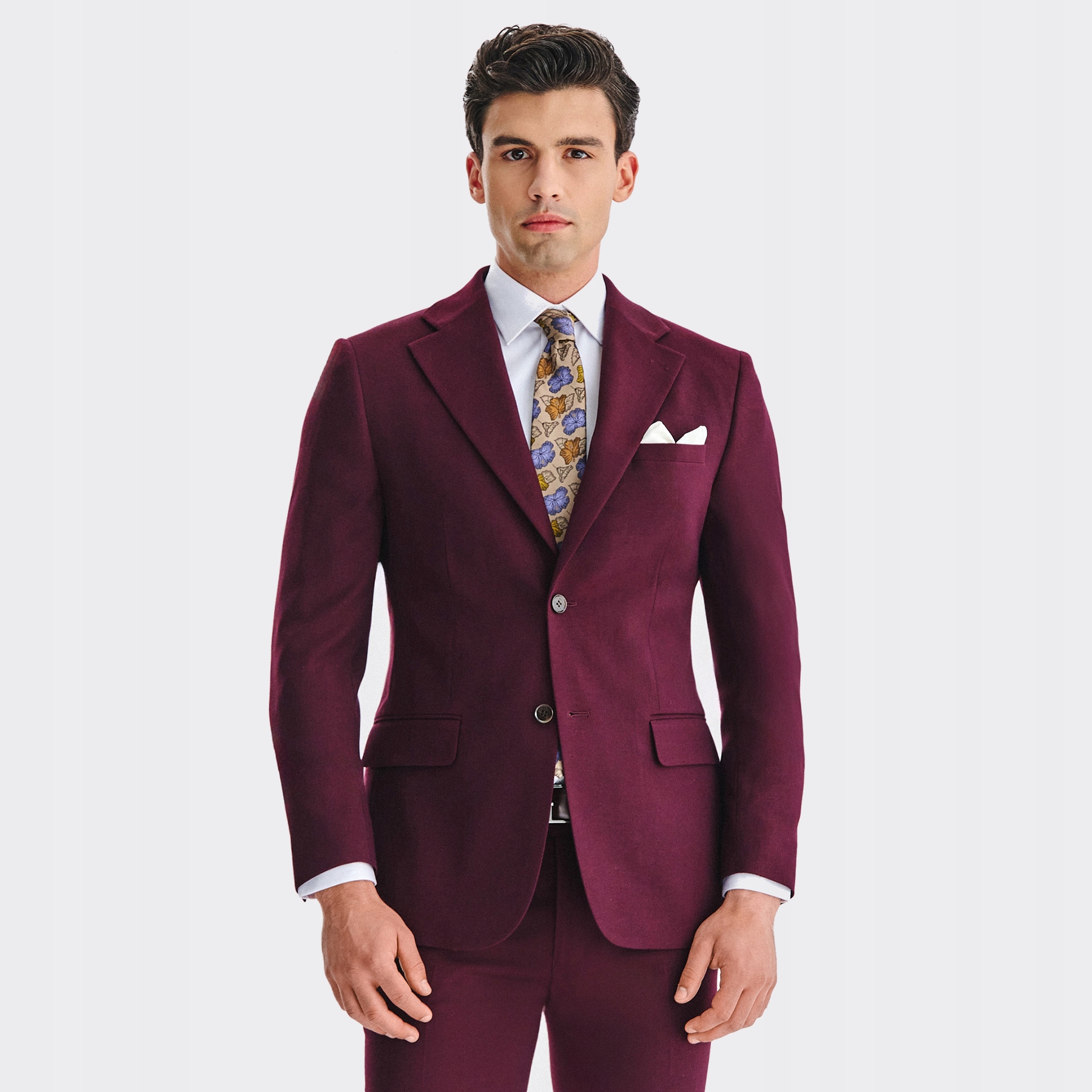 Bordó sako s strukturovaným vzorem Pako Lorente vel