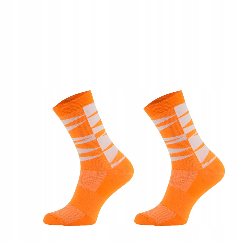 Skarpety rowerowe Cycling Racing Performance Comodo White ORANGE-13 39-42