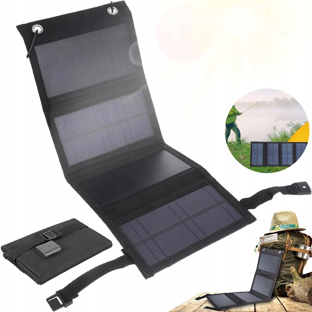 Solární Nabíječka Pro Telefon 20W Turistický Solární Panel Skládací