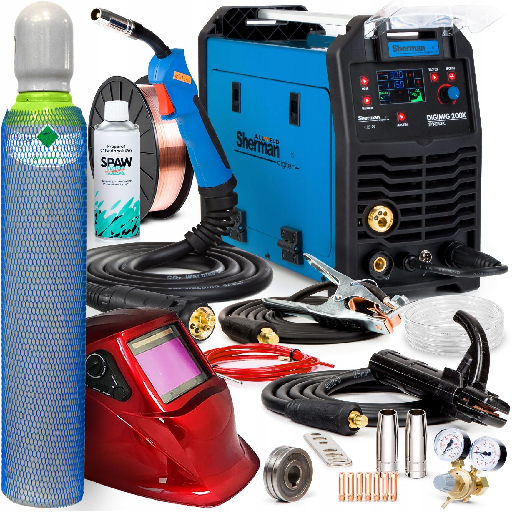 Svařovací Stroj Migomat Sherman Digimig 200X Synergic Mig Mag Mma Tig 200A 230V