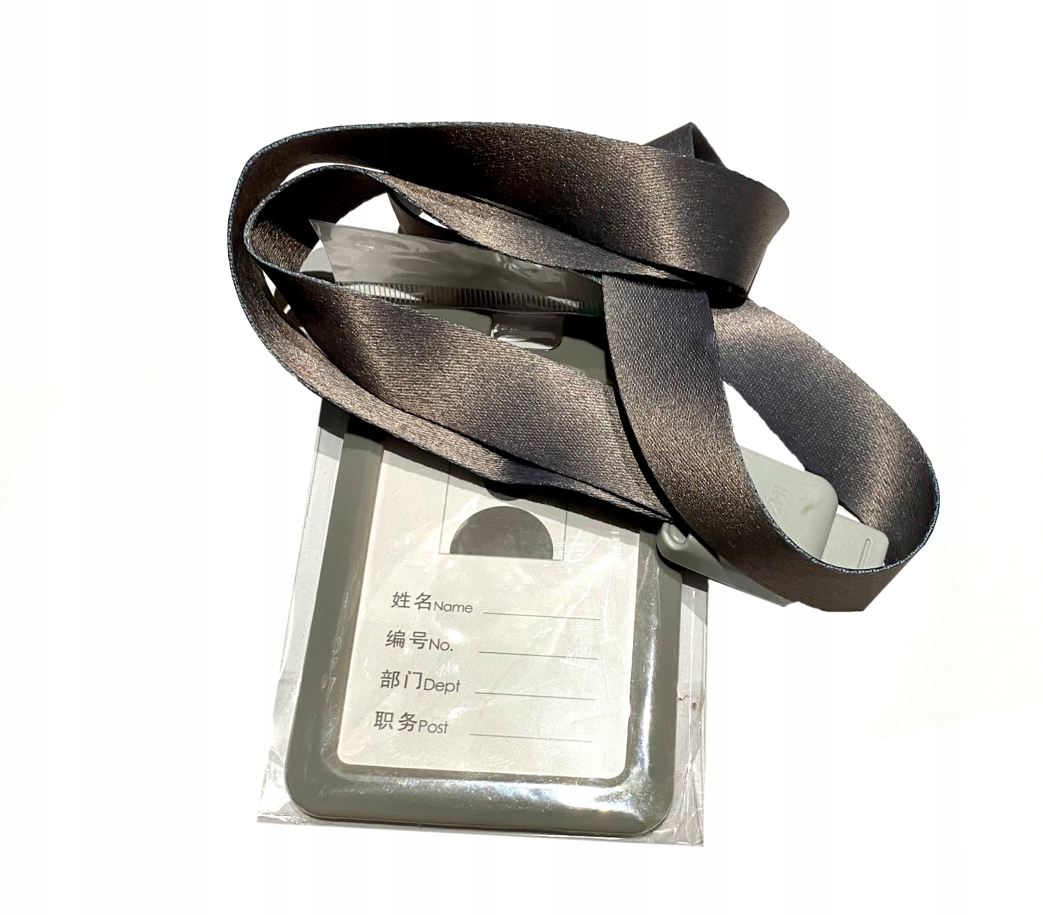 ETUI NA IDENTYFIKATOR KARTY SMYCZ HOLDER SZARE