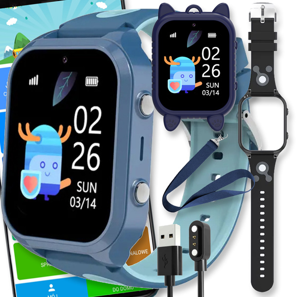 Smartwatch Zegarek Dla Dzieci Sim Telefon Wideorozmowy Gps Sms Gry Muzyka