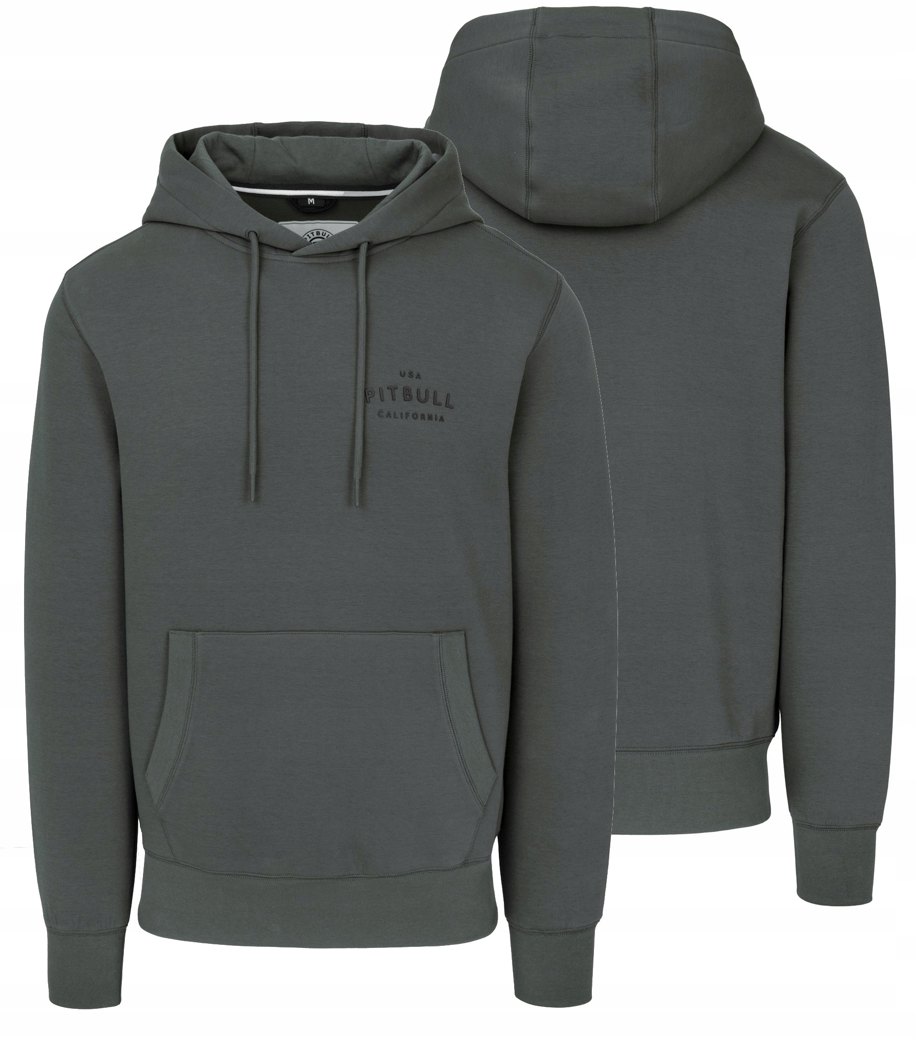 Pánská Mikina S Kapucí Pitbull West Coast Sampson Hooded Grey Green M
