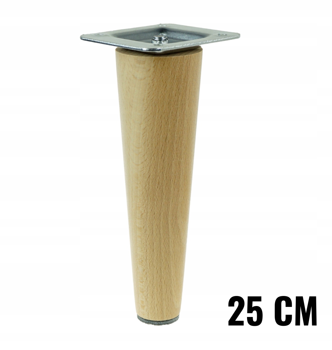 

Noga nóżki drewniane prosta do mebli 25 cm lakier