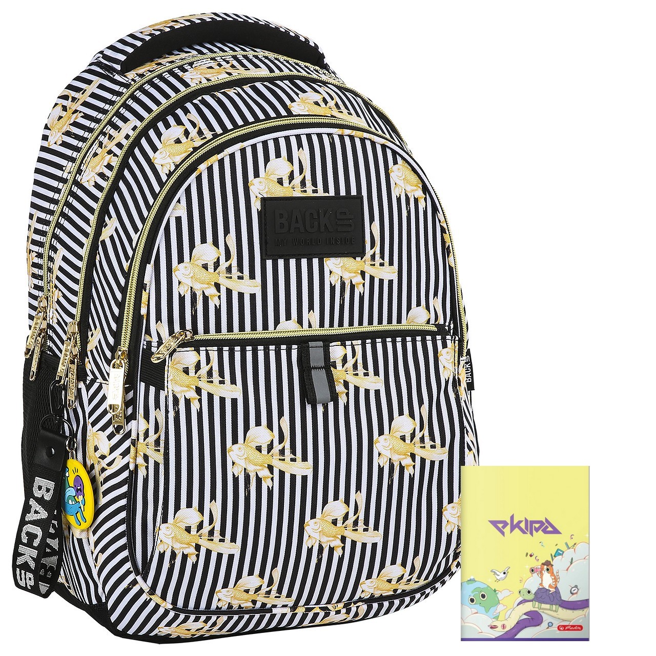 ZESTAW BACKUP 2w1 PLECAK + ZESZYT ZŁOTE RYBKI