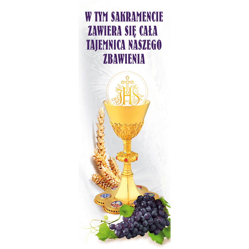 Dekorativní banner První Svaté Přijímání Boží tělo 74 x 200 cm