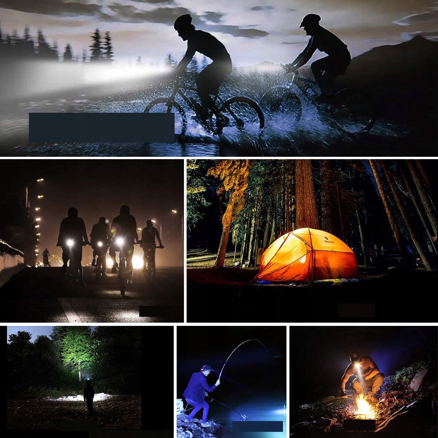 LAMPKI ROWEROWE OŚWIETLENIE ROWEROWE MOCNE LED PRZÓD TYŁ ANTIMI CZARNE Model F01