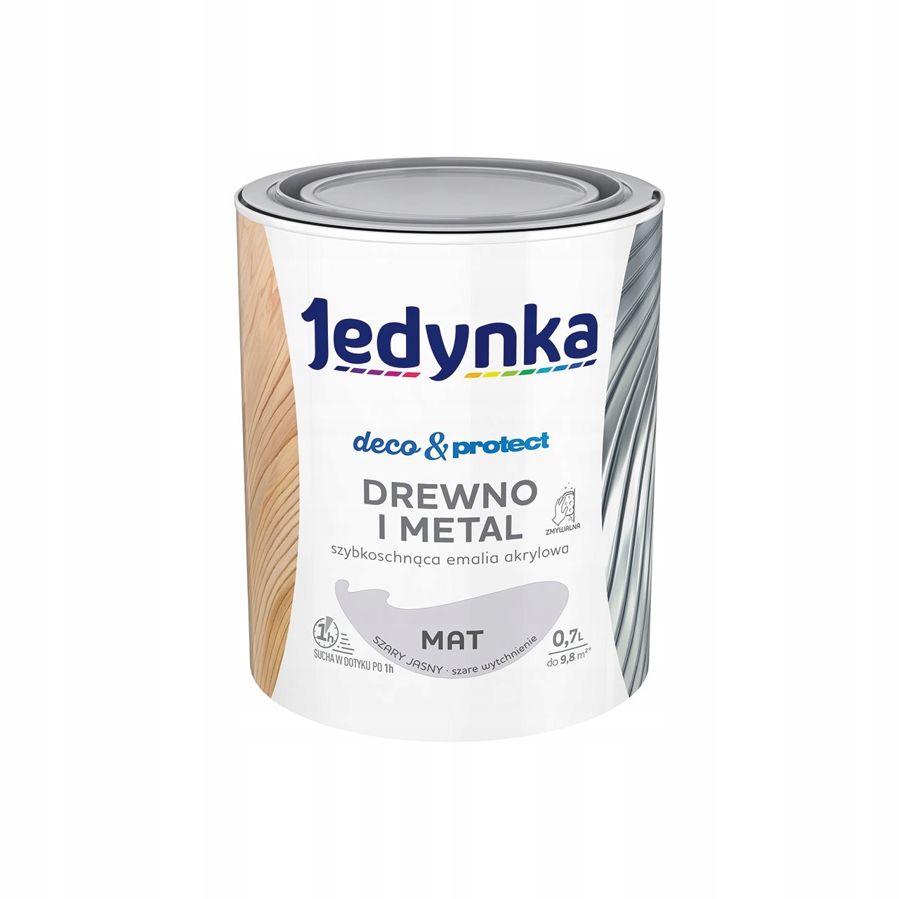 

Jedynka D&p Drewno i METAL0,7l Szary Jasny Mat