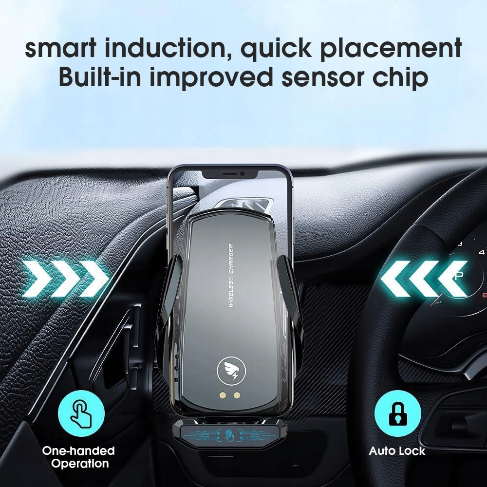 AMAZEFAN 15W Qi Wireless Car Charger for iPhone Samsung Huawei — miniatura 4