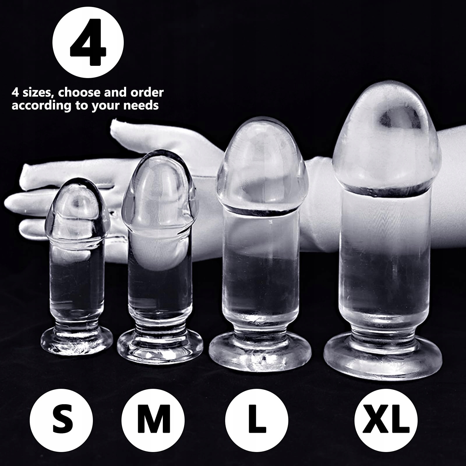 BDSMYOU Przezroczysty Dildo Analny Z Przyssawką Dla Mężczyzn i Kobiet — miniatura 7