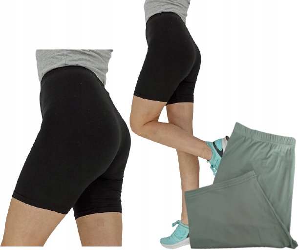 

Kolarki Leginsy Krótkie getry Damskie ZIELONE*3XL*