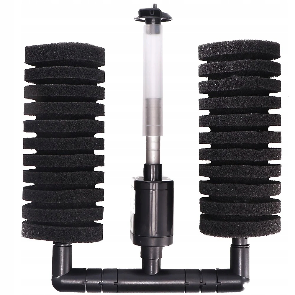 Levně Vnitřní Houbový Filtr S Čerpadlem Pro Dvojité Provzdušňování Akvária 350 L/h